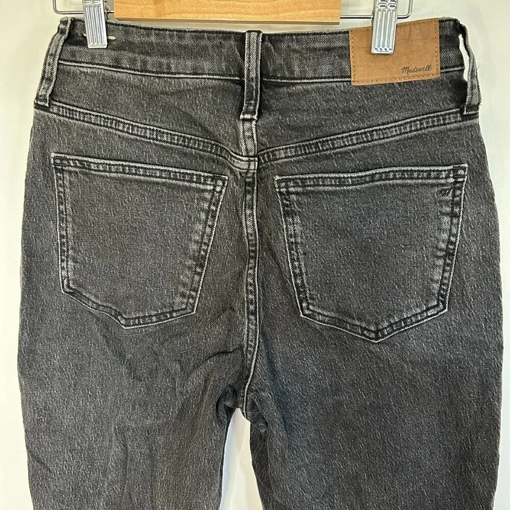 Madewell The Curvy Perfect Vintage Jean Lunar Wash Faded Black‎ Denim 25 Edgy